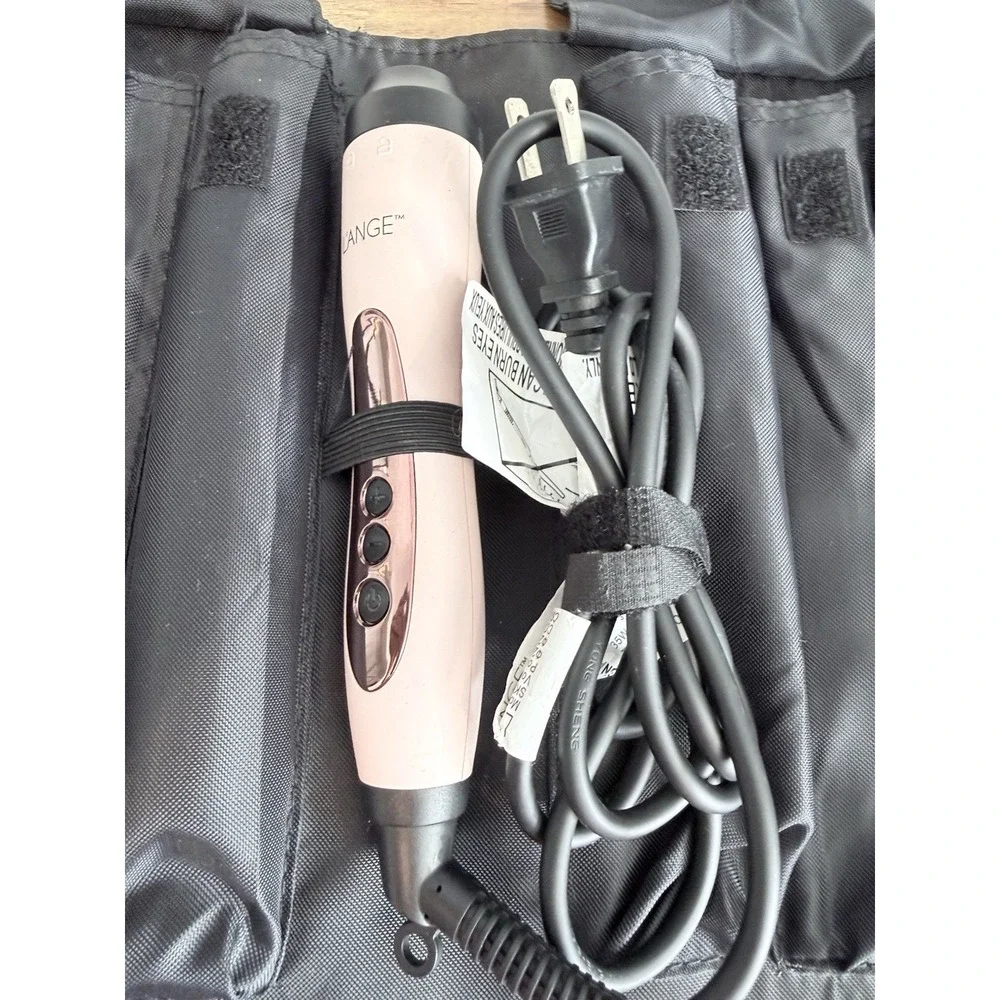 LANGE L'ange Professional 5 in 1 Hair Curling Wand Set in Travel Case Pink